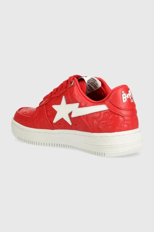 A Bathing Ape leather sneakers Bape Sta #3 L red color 1J80291052