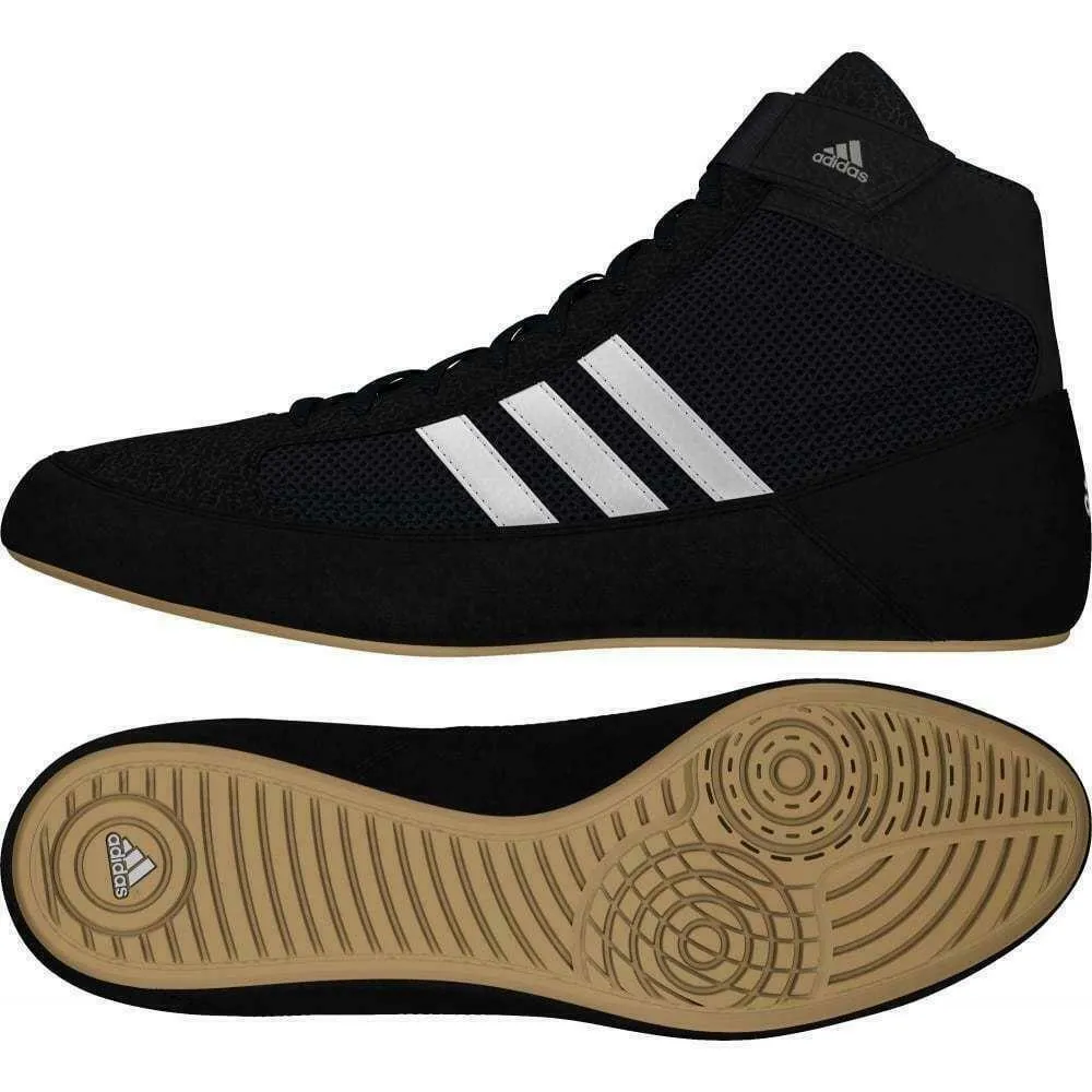 adidas Havoc Wrestling Shoes for Men - Black Boxing Boots