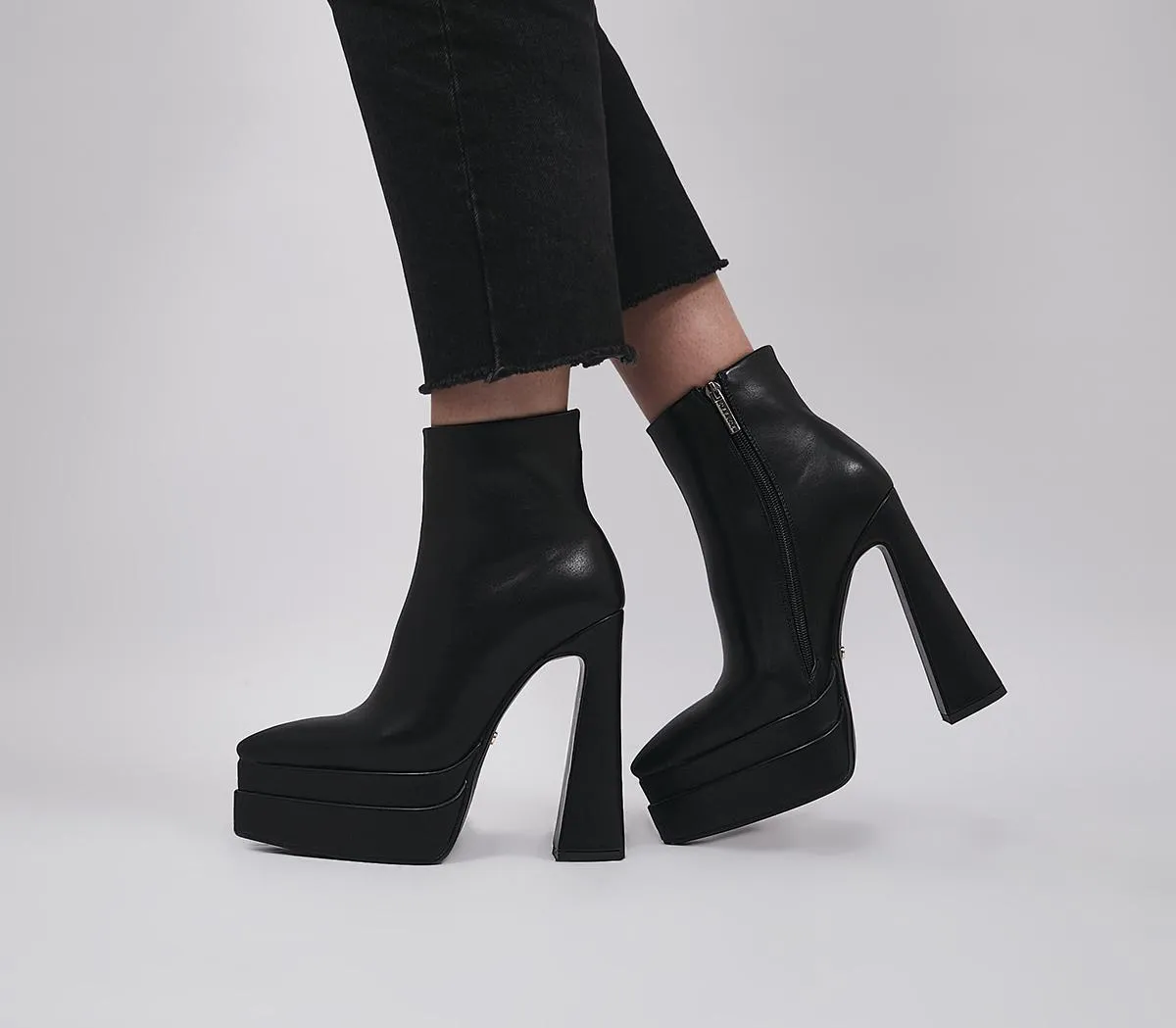 Albertina Double Stack Pointed Ankle Boots