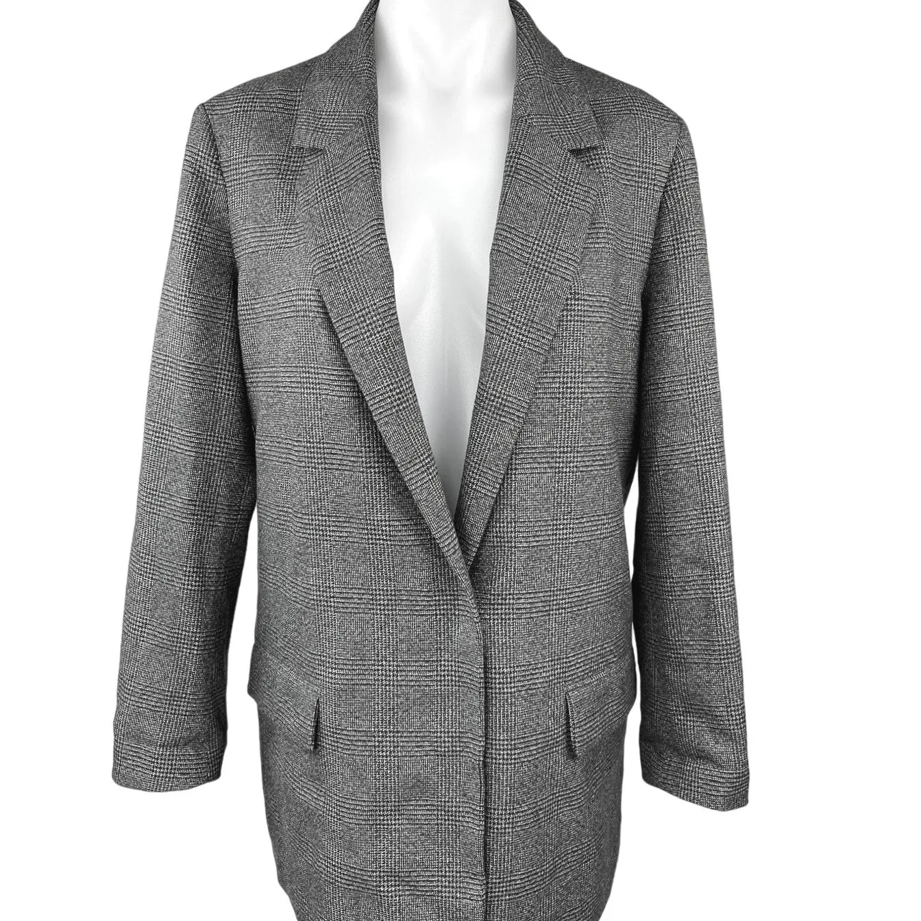 AllSaints Anneka Gray Check Plaid Tailored Blazer Jacket & Trousers Pants Set 4