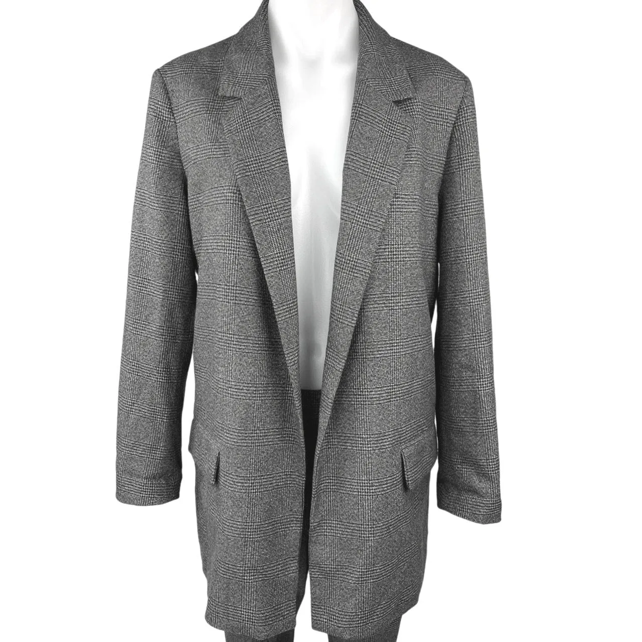 AllSaints Anneka Gray Check Plaid Tailored Blazer Jacket & Trousers Pants Set 4