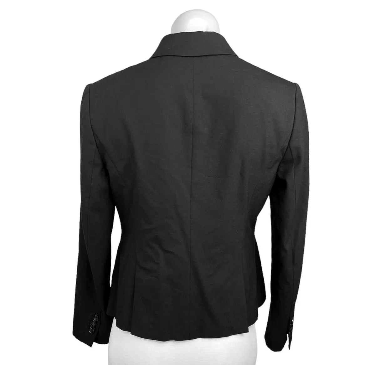 ANN Taylor Women's Black Long Sleeve Collared Career Business Blazer Jacket Sz 4