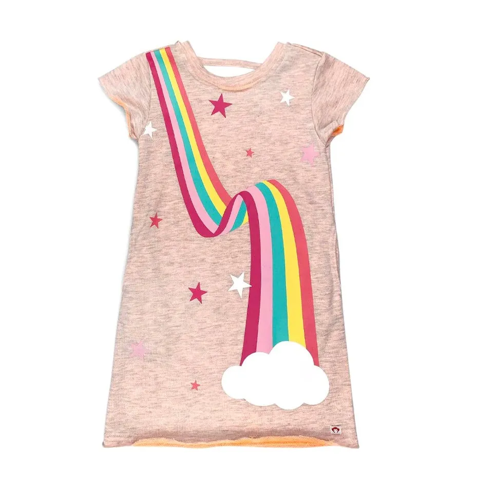 Appaman Raylee Dress - Large Rainbow - Girls Dress, Rainbow Print, Large Size