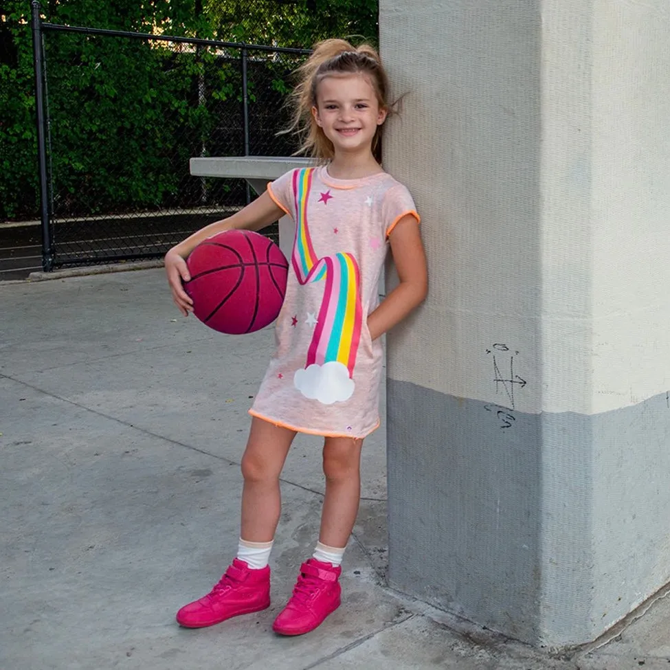 Appaman Raylee Dress - Large Rainbow - Girls Dress, Rainbow Print, Large Size