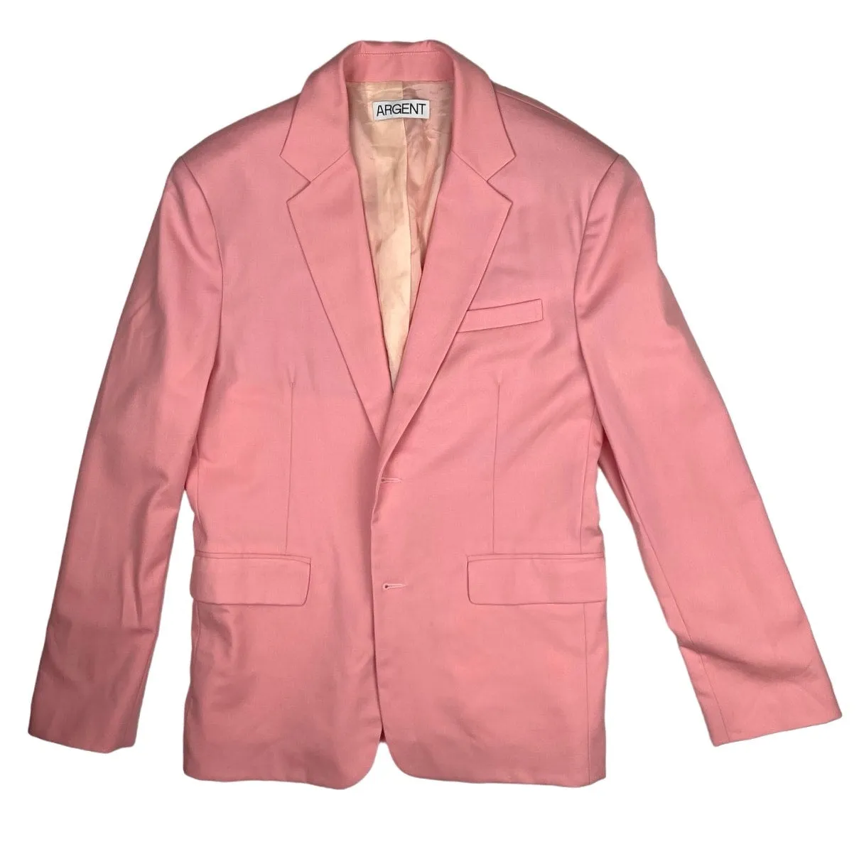 Argent Women's Pink Blazer Coat Jacket Trouser Dress Pants Suit Set Size 10