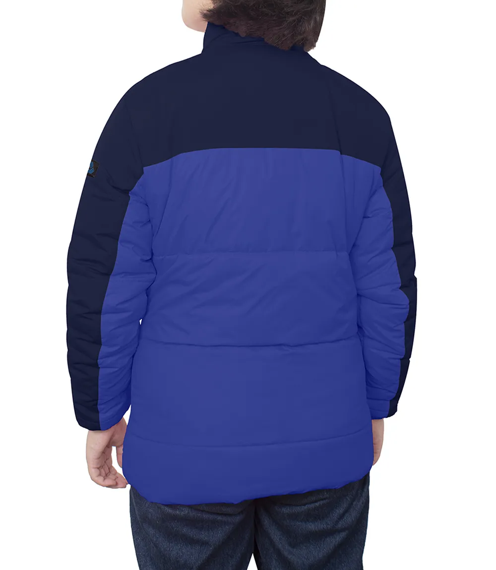 Ashley Navy and Royal Blue Puffer Jacket 