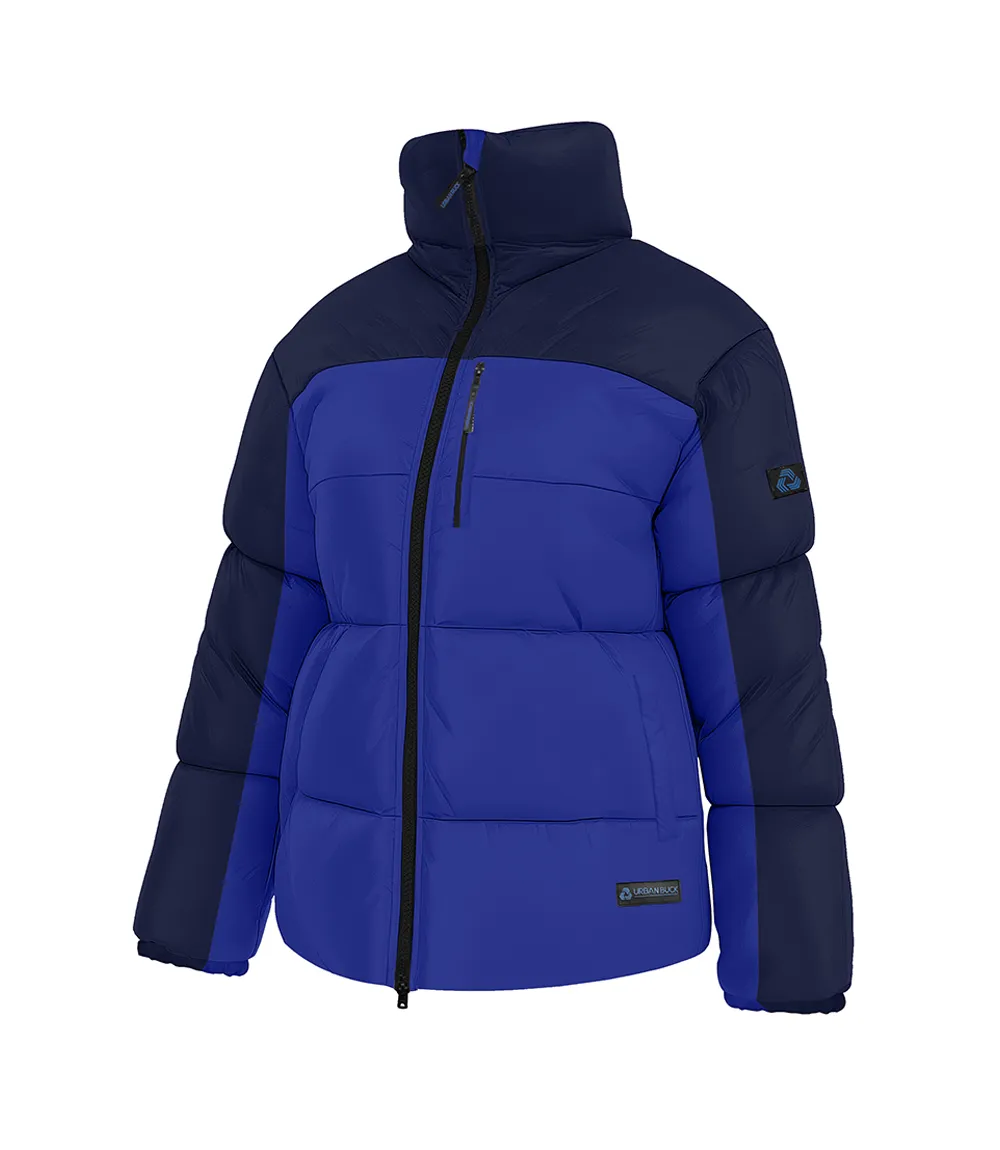 Ashley Navy and Royal Blue Puffer Jacket 