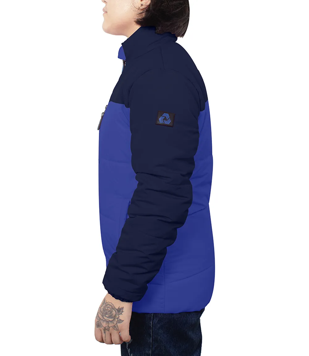 Ashley Navy and Royal Blue Puffer Jacket 