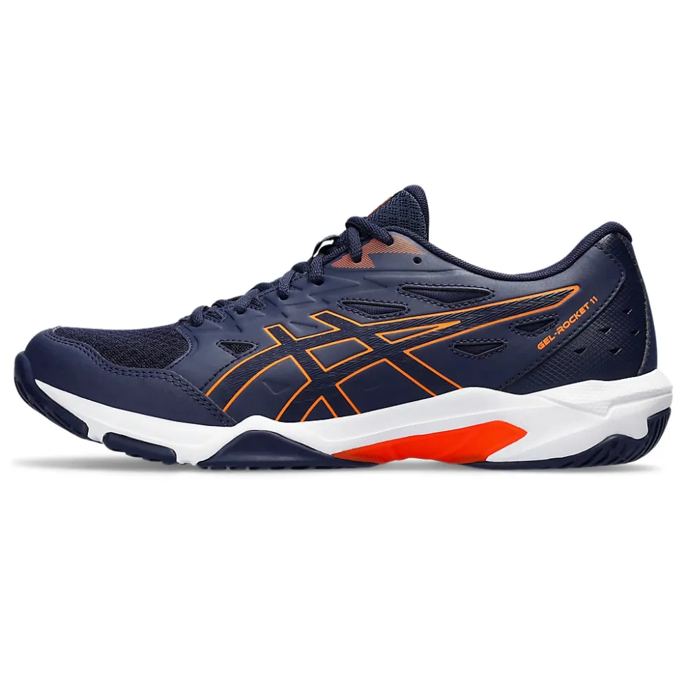 ASICS Gel-Rocket 11 Badminton Shoe for Men - Peacoat/Shocking Orange