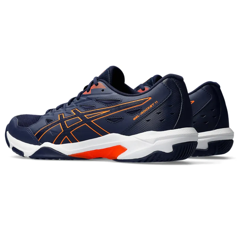 ASICS Gel-Rocket 11 Badminton Shoe for Men - Peacoat/Shocking Orange