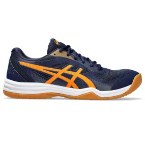 ASICS Upcourt 5 Men's Badminton Shoe, Peacoat/Shocking Orange