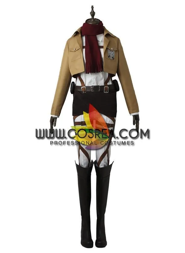 Attack on Titan Mikasa Ackerman Cosplay Costume - Complete Set - Fast Shipping