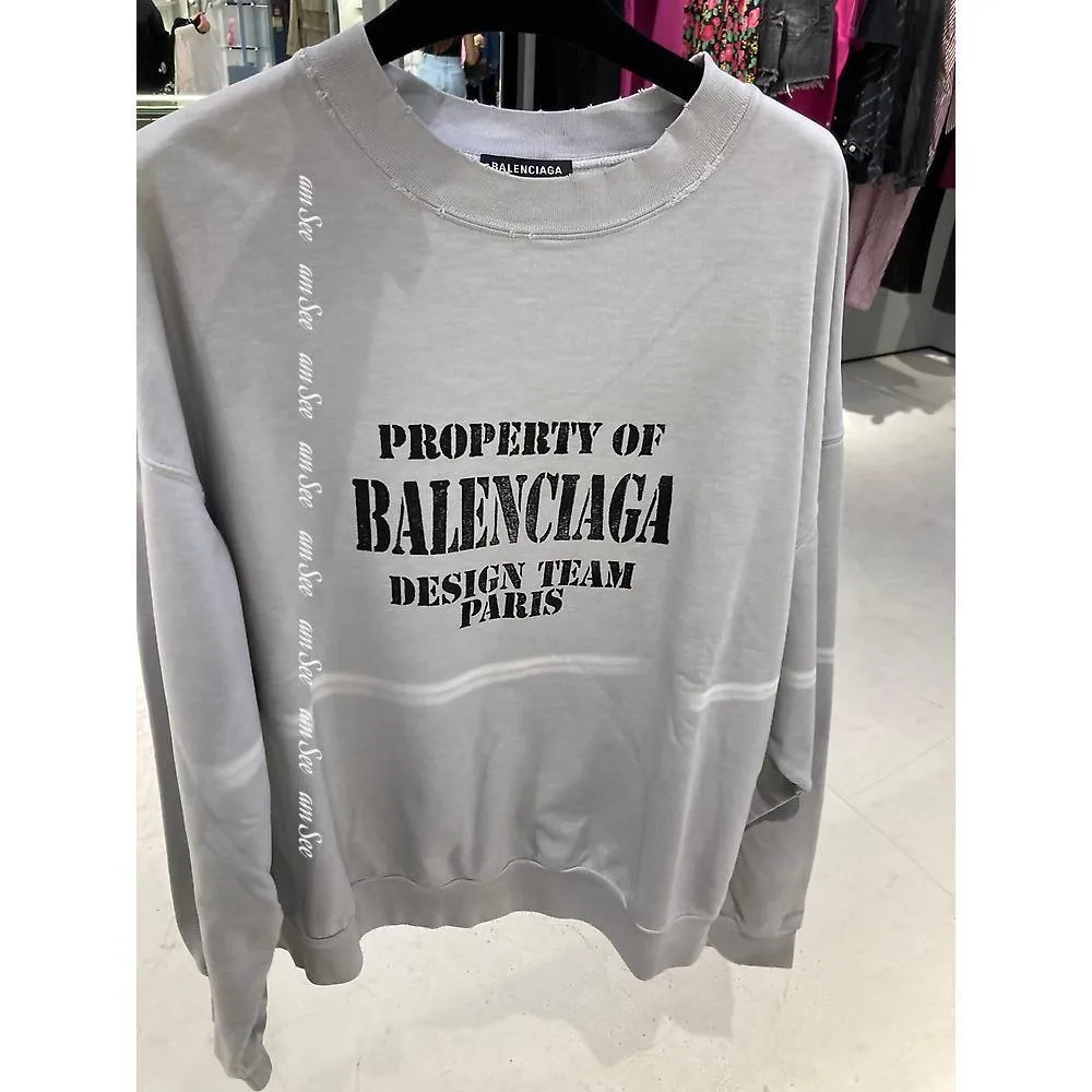 Balenciaga Women's Political Campaign Black Sweatshirt - Regular Fit