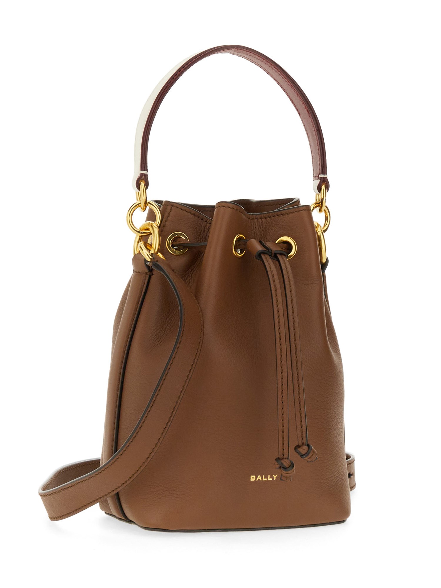 BALLY    MINI TAIL LEATHER BUCKET BAG