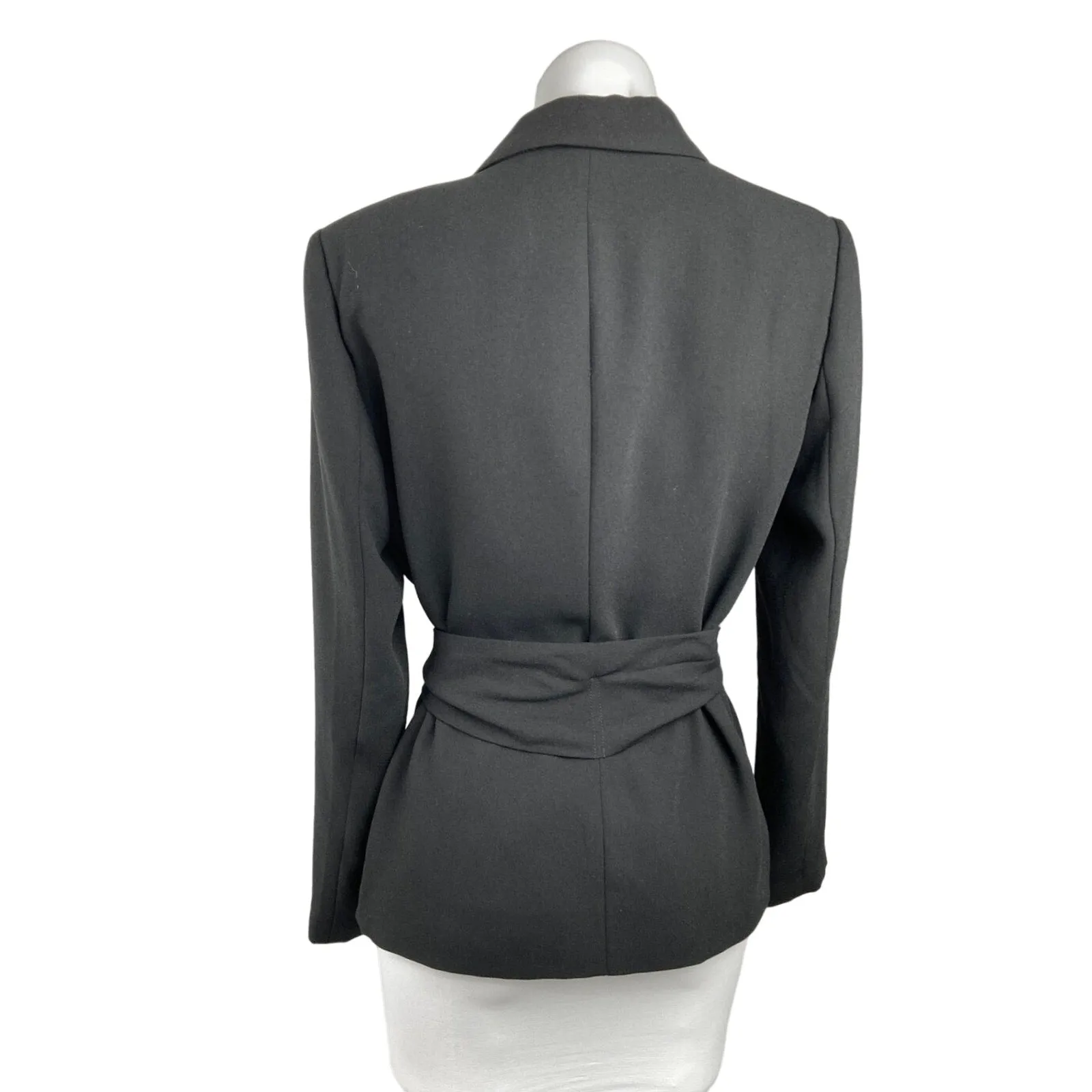 Ba&sh Black Malaga Tie Waist Belt Long Sleeve Career Business Blazer Jacket Sz 2