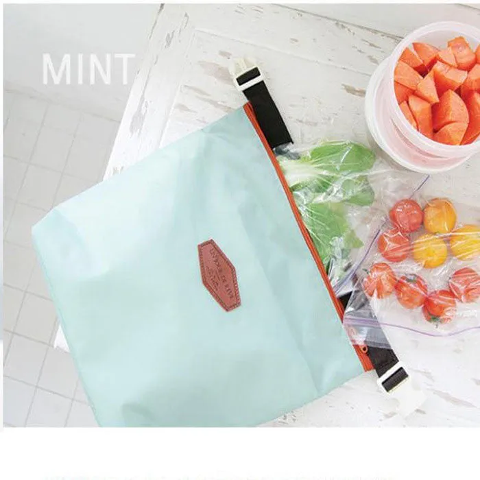 Beautiful Lunch Bag & Lunch Box Cooler Zipper Bag Bento Dot Tote Lunch Pouch Little Pattern bolsa termica Smile