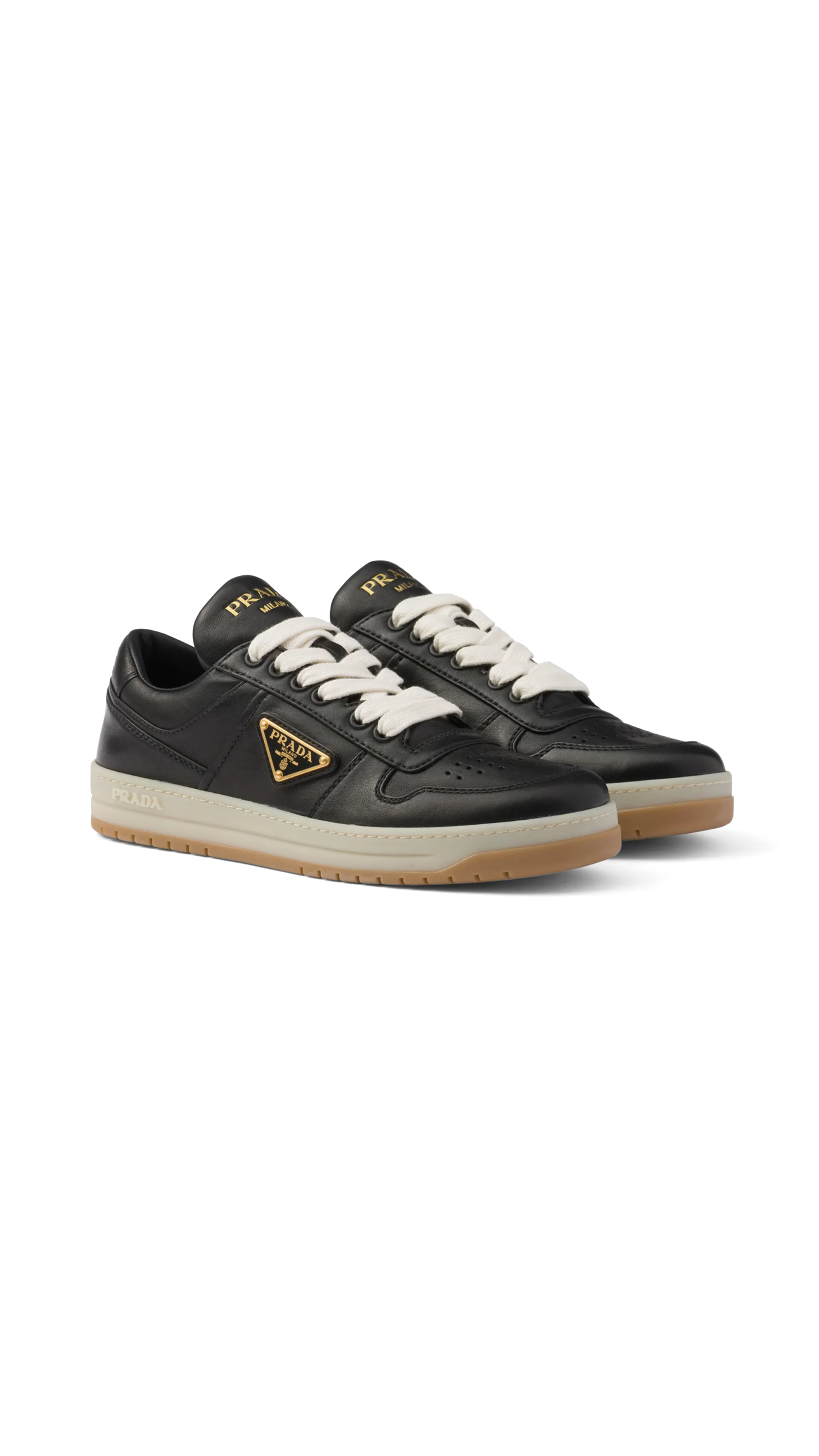 Black Downtown Nappa Leather Sneakers