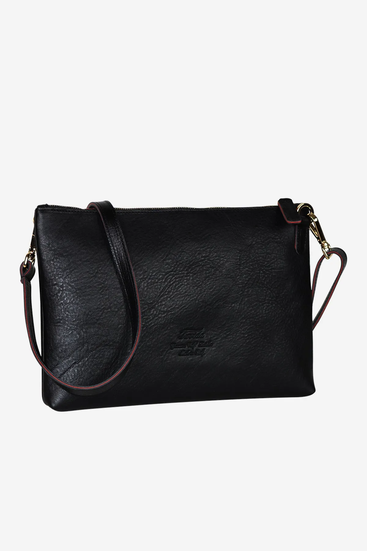 Black Leather Shiny Bag