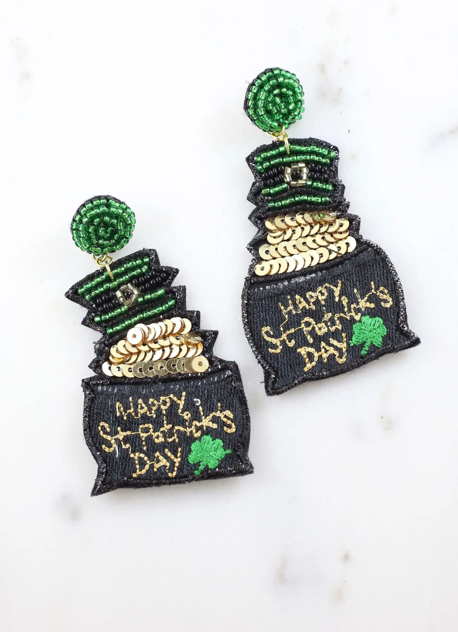 Black Parade Pot Gold Earring - Best Price & Fast Delivery