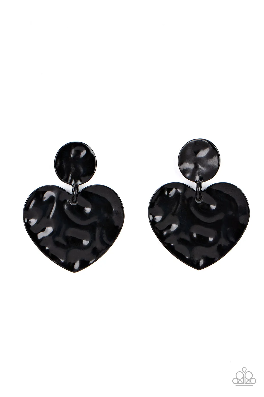 Black Post Earring - Small Crush