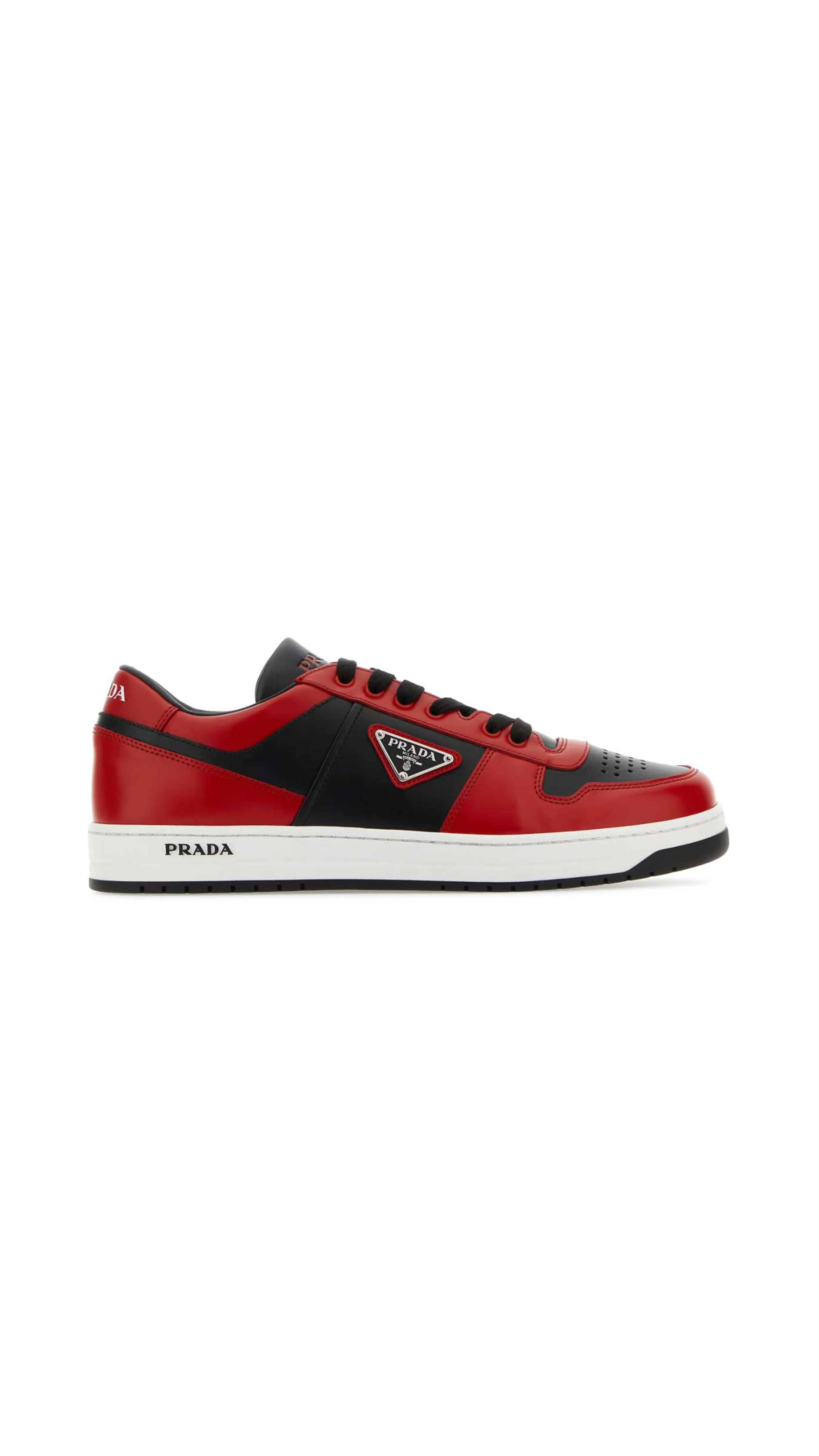 Black Red Downtown Leather Sneakers