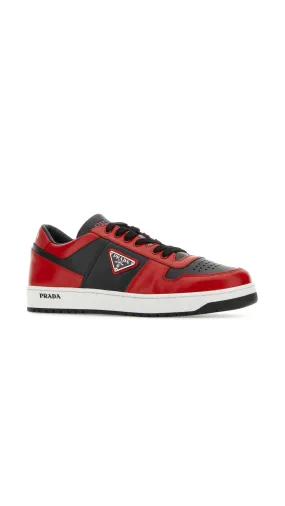 Black Red Downtown Leather Sneakers