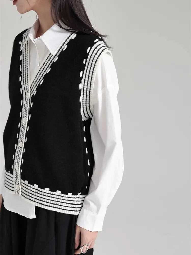 Black Rossi Knit Vest