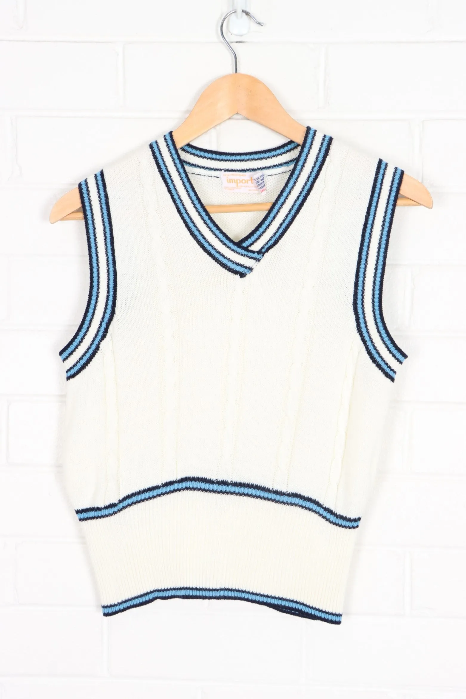 Blue Striped Knit Vest - Korea (S-M)