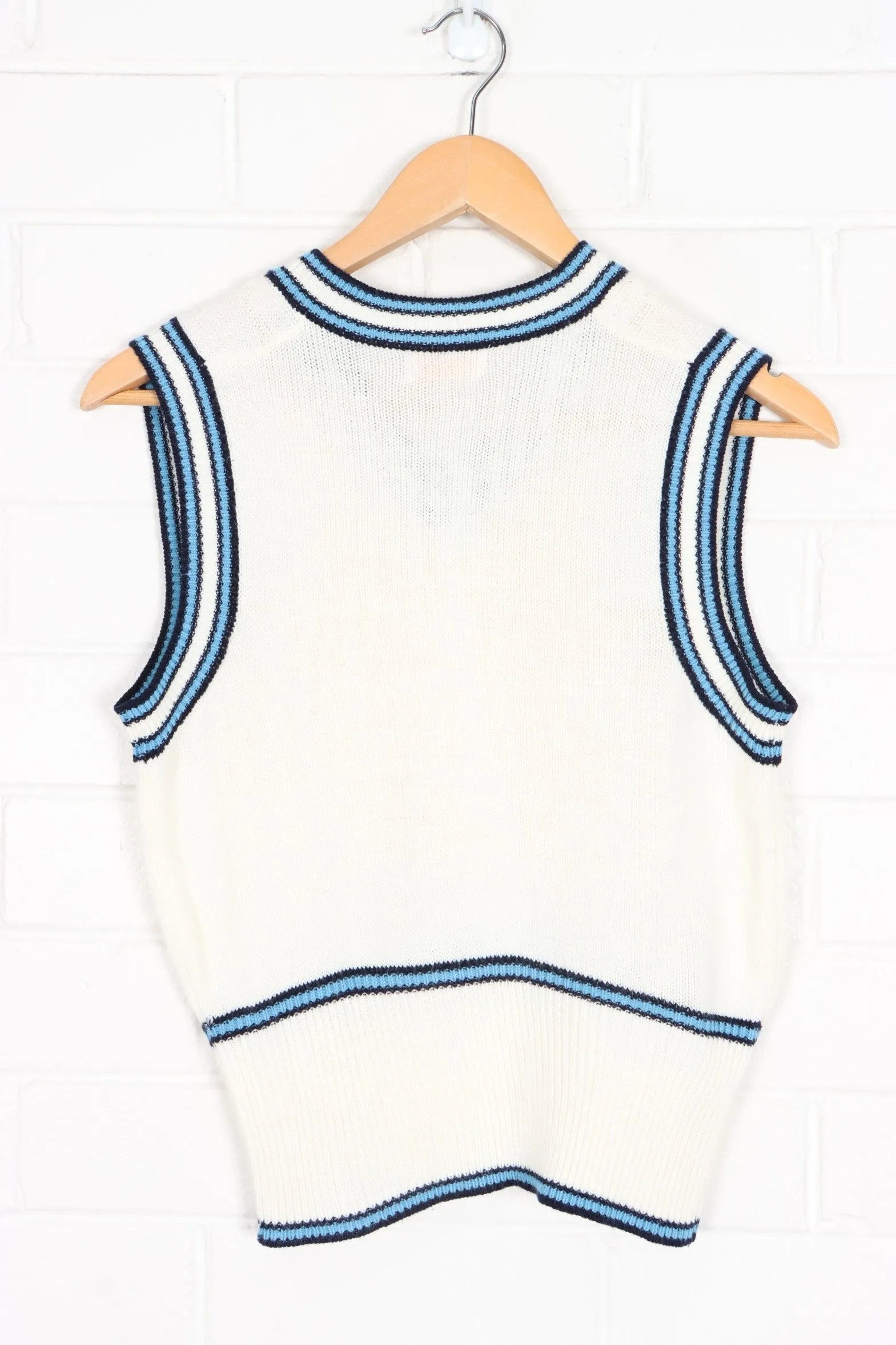 Blue Striped Knit Vest - Korea (S-M)