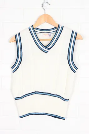 Blue Striped Knit Vest - Korea (S-M)