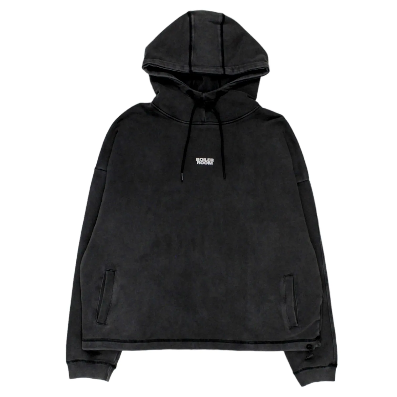 Boiler Room Concrete Hem Hoodie