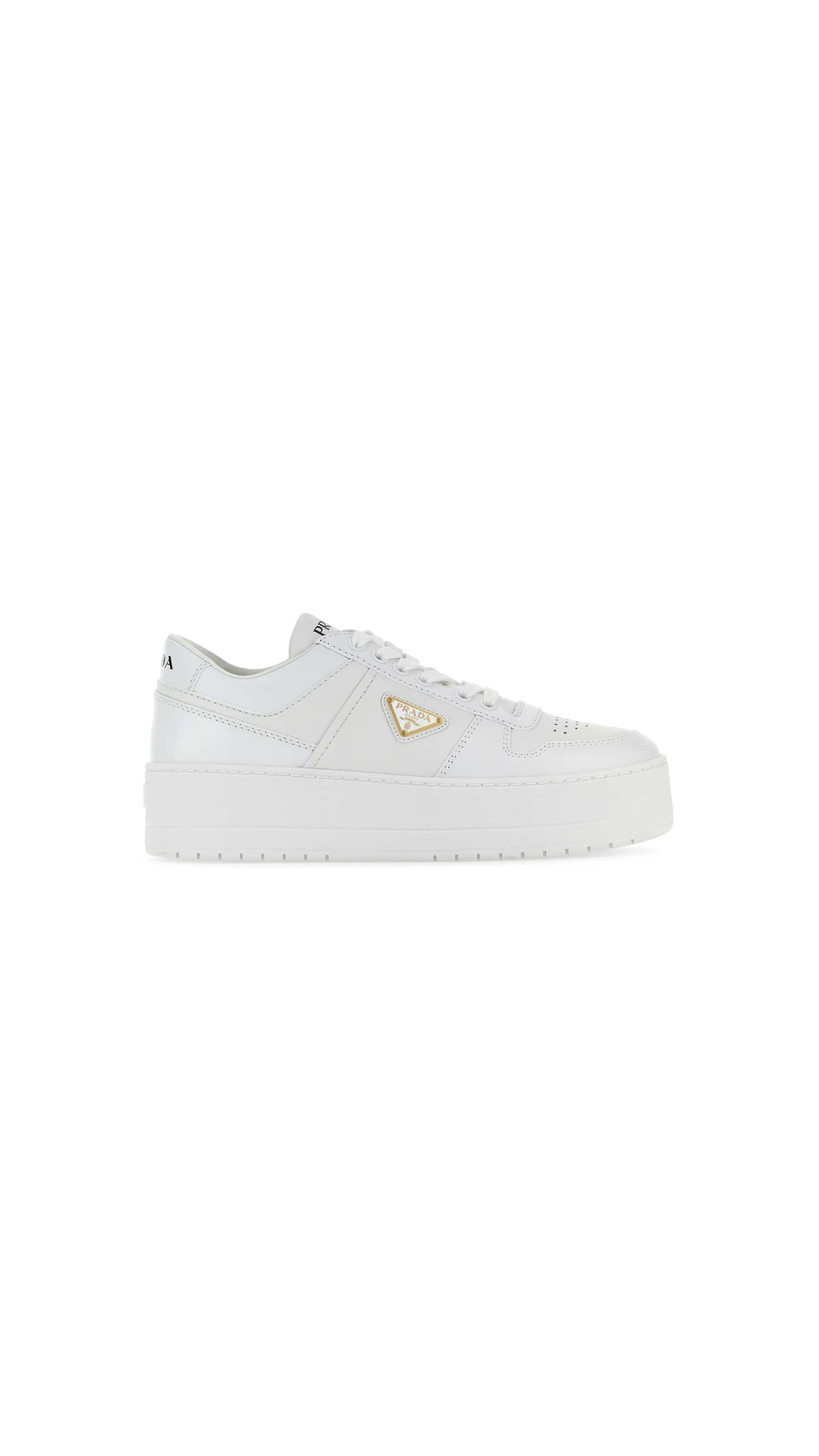 Bold Leather Sneakers - White