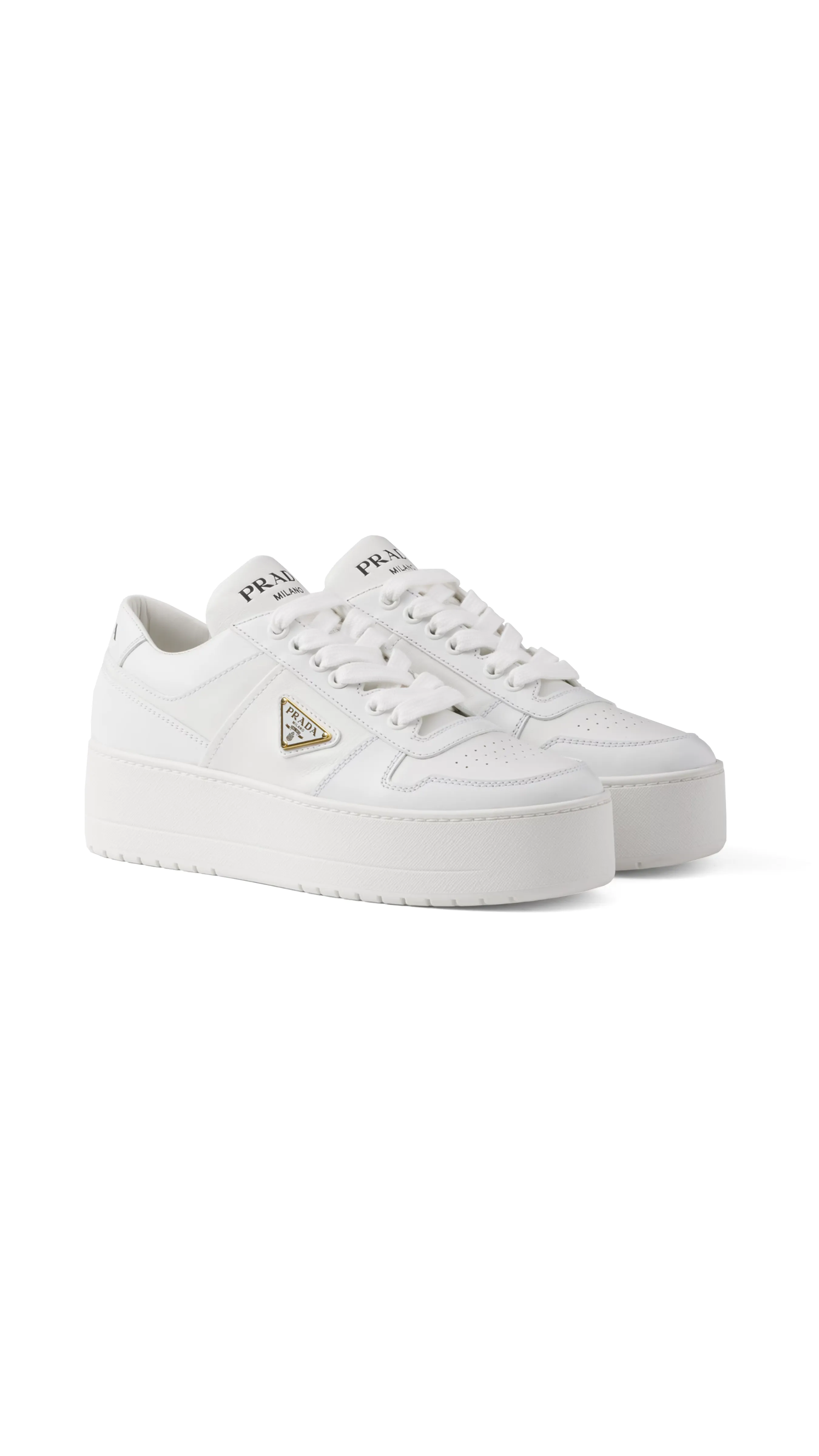 Bold Leather Sneakers - White