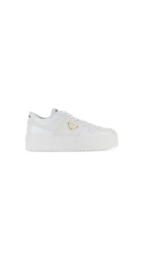 Bold Leather Sneakers - White