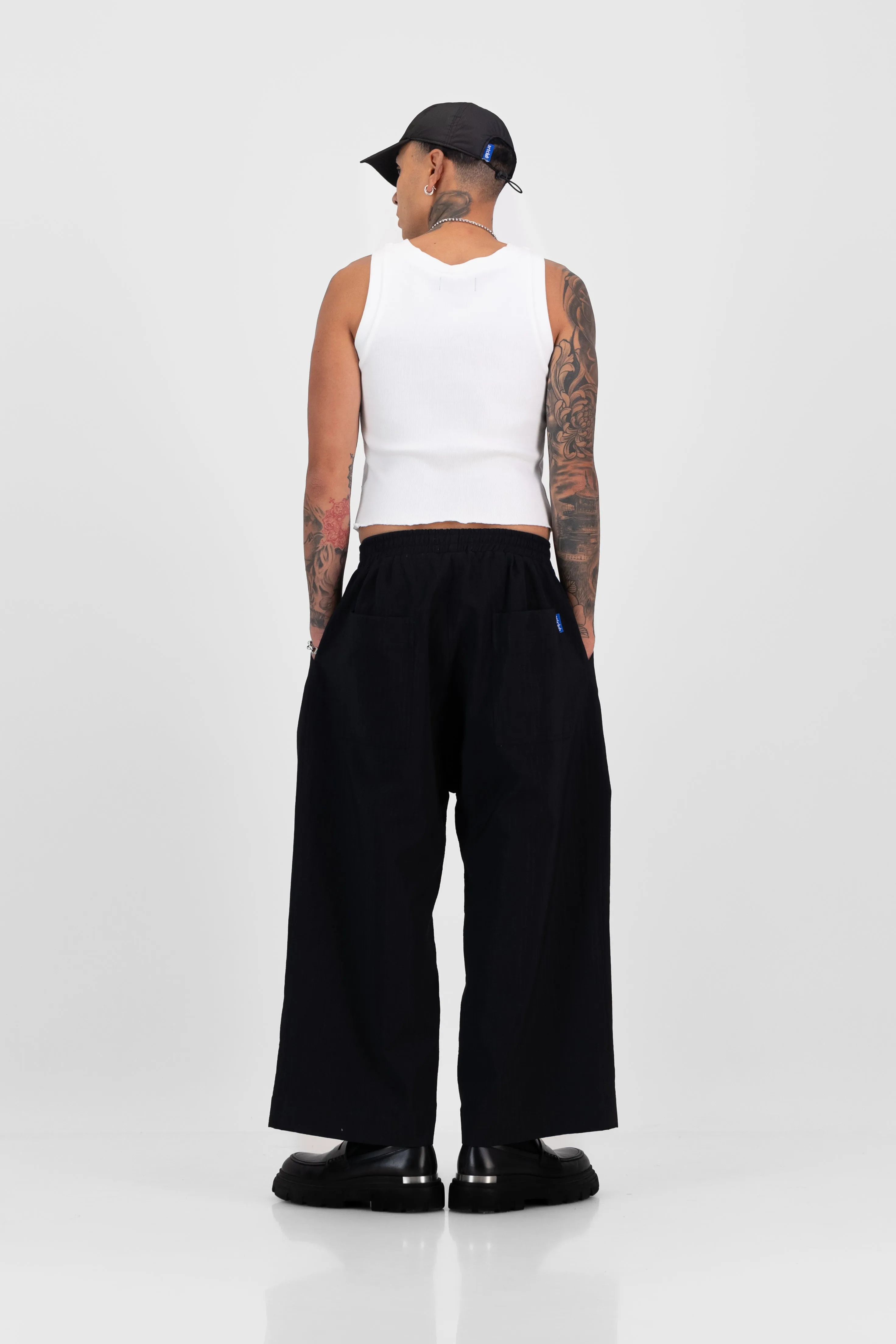 Bonded Black Cocoon Suit Trousers