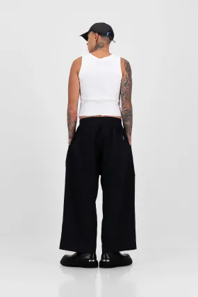 Bonded Black Cocoon Suit Trousers