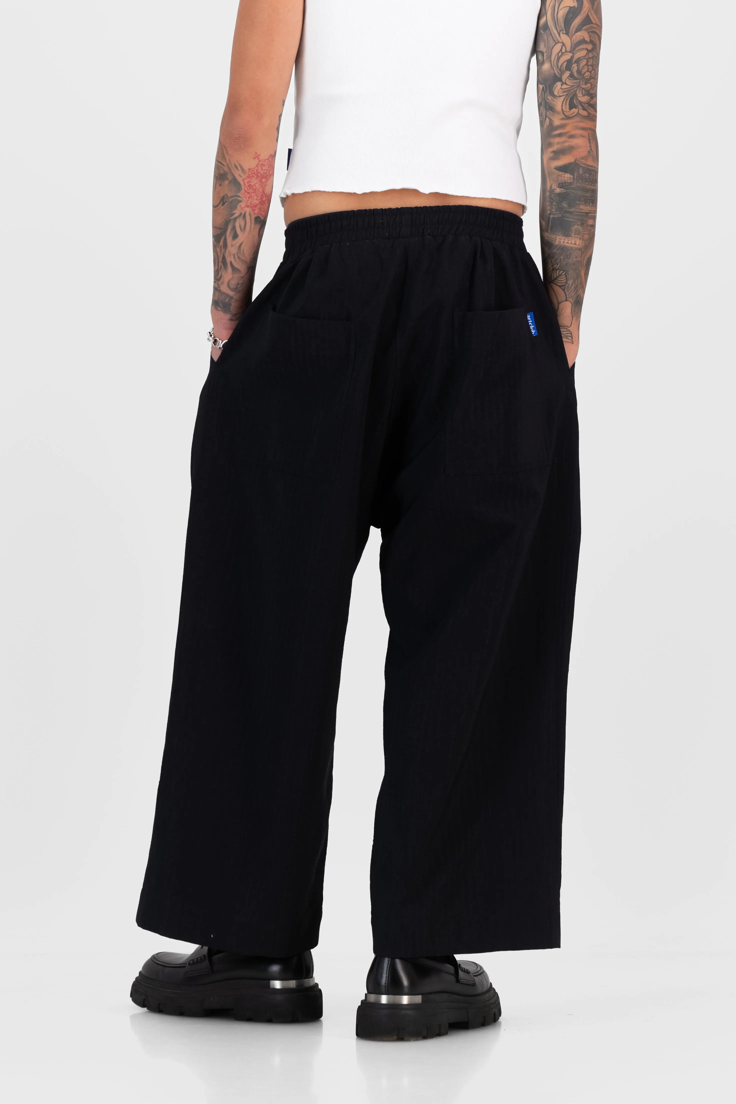 Bonded Black Cocoon Suit Trousers