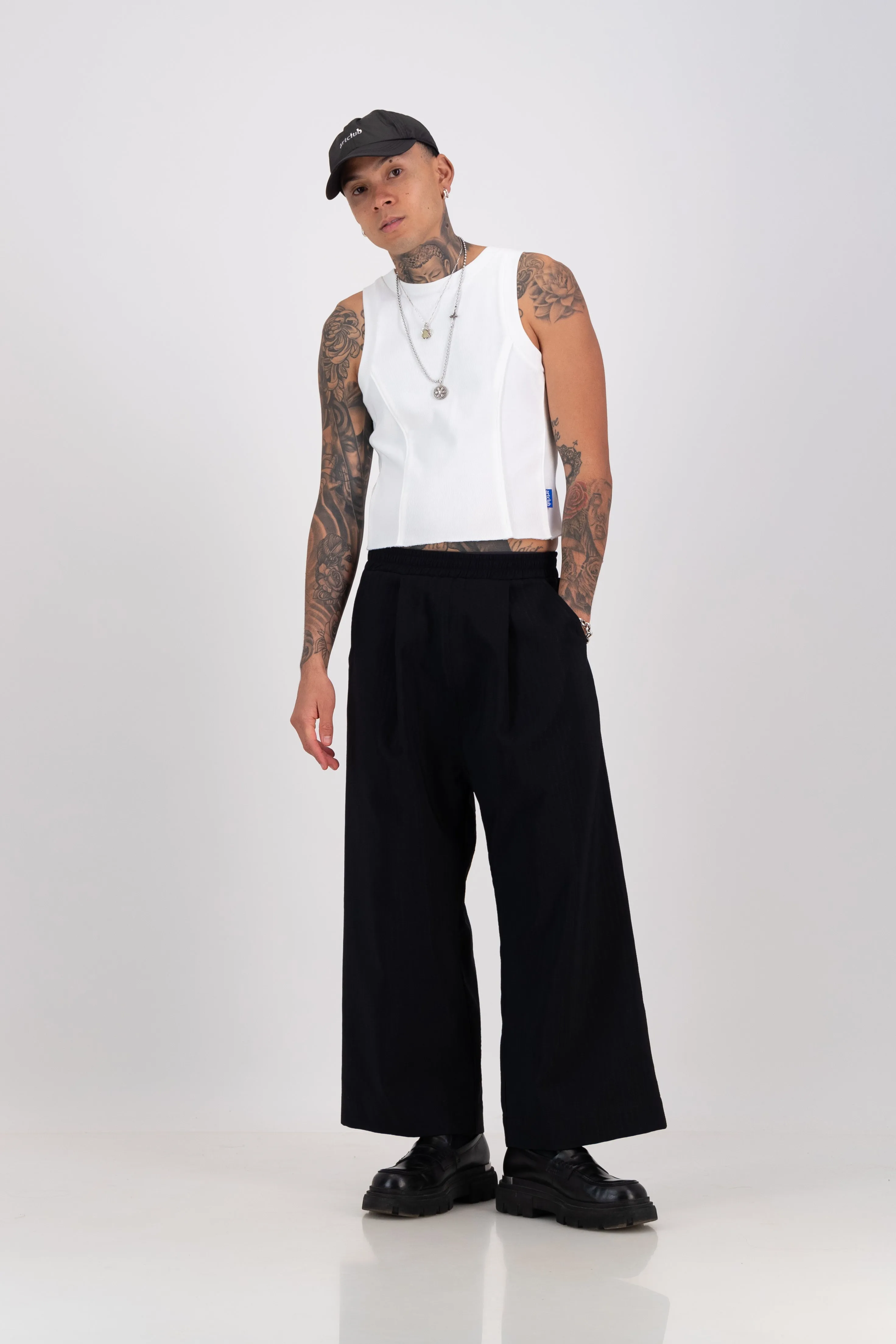 Bonded Black Cocoon Suit Trousers