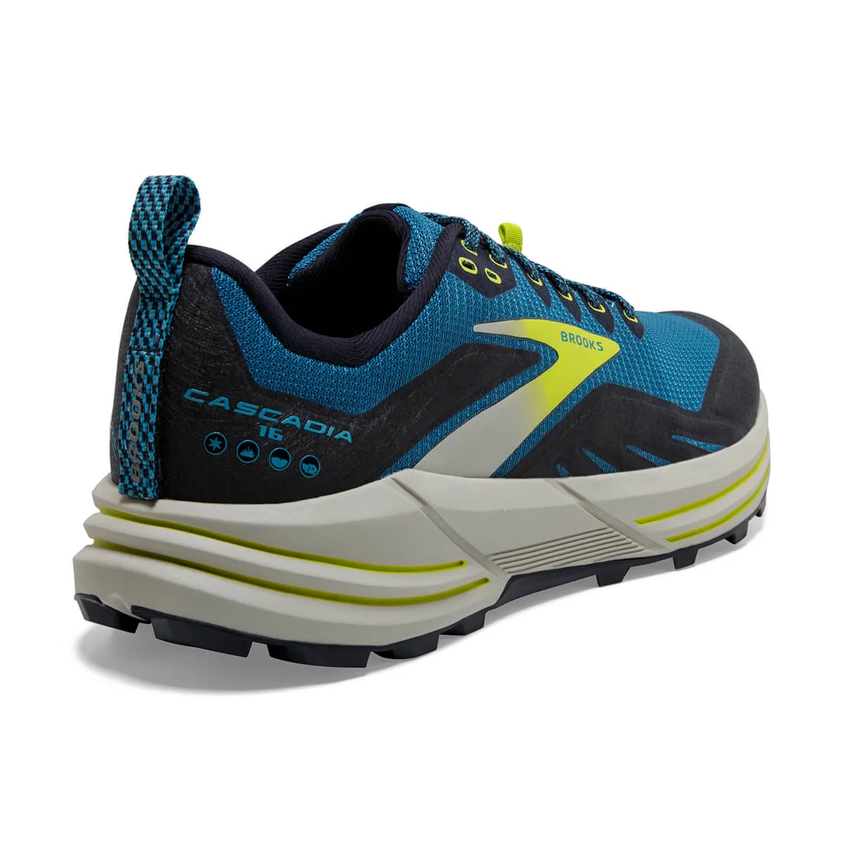 Brooks Cascadia 16 Men's Running Shoes | Mykonos Blue/Peacoat/Lime