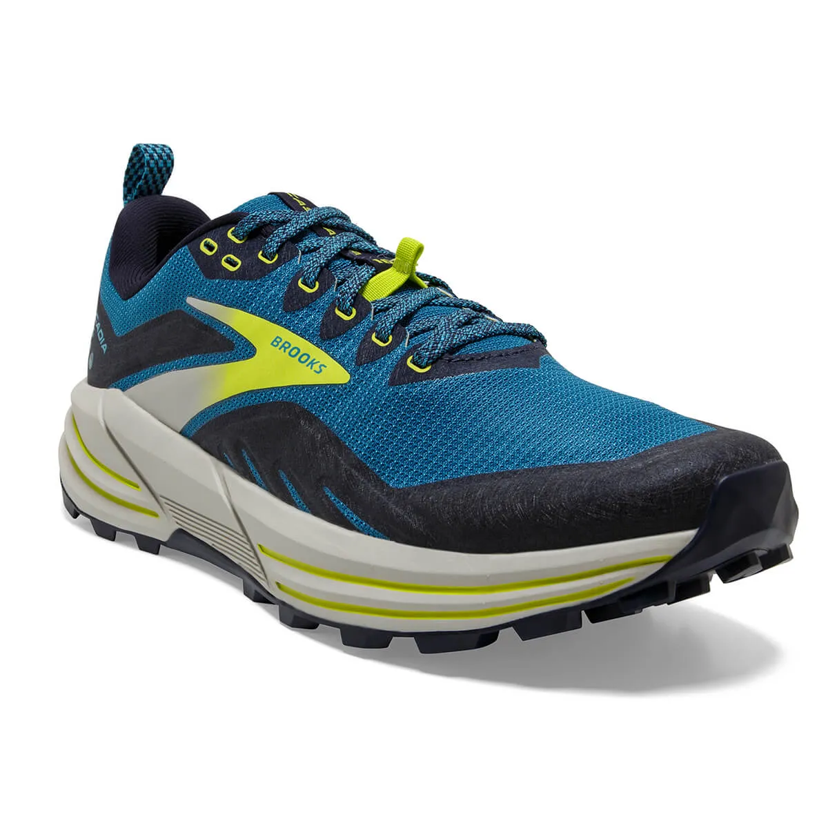 Brooks Cascadia 16 Men's Running Shoes | Mykonos Blue/Peacoat/Lime