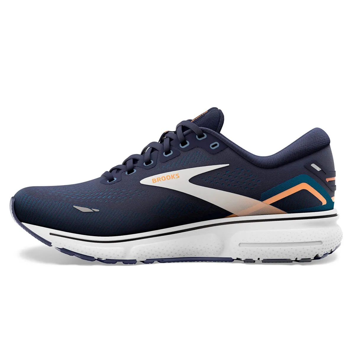 Brooks Ghost 15 Men's Running Shoes | Peacoat Blue Orange Pop