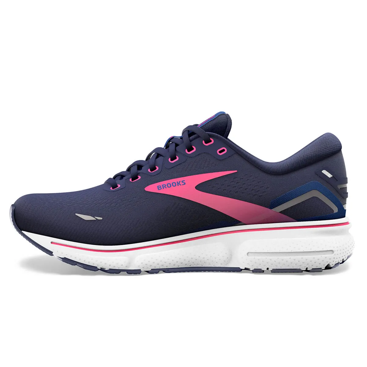 Brooks Ghost 15 Women's Running Shoe - Peacoat/Blue/Pink