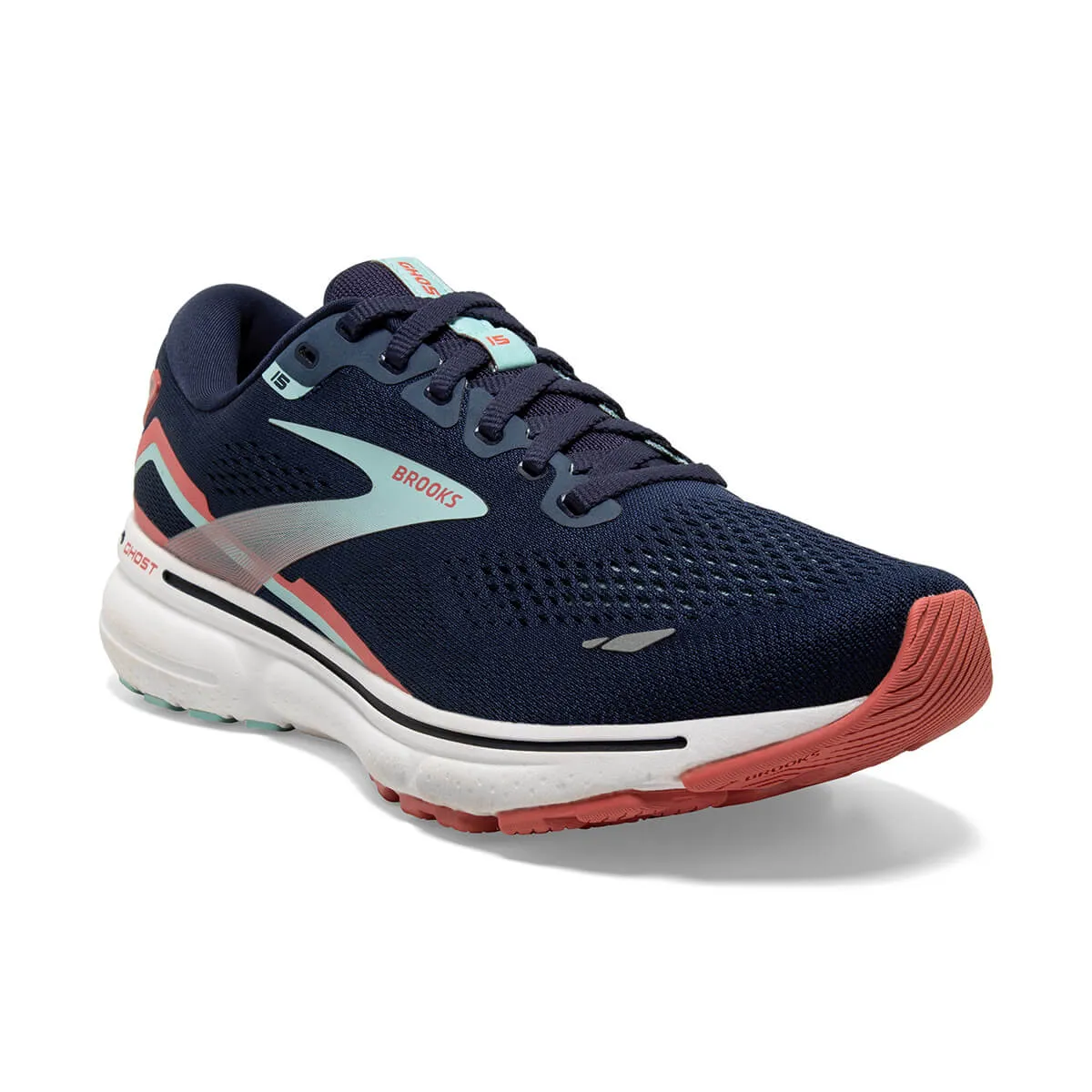 Brooks Ghost 15 Women's Running Shoes - Peacoat/Canal Blue/Rose