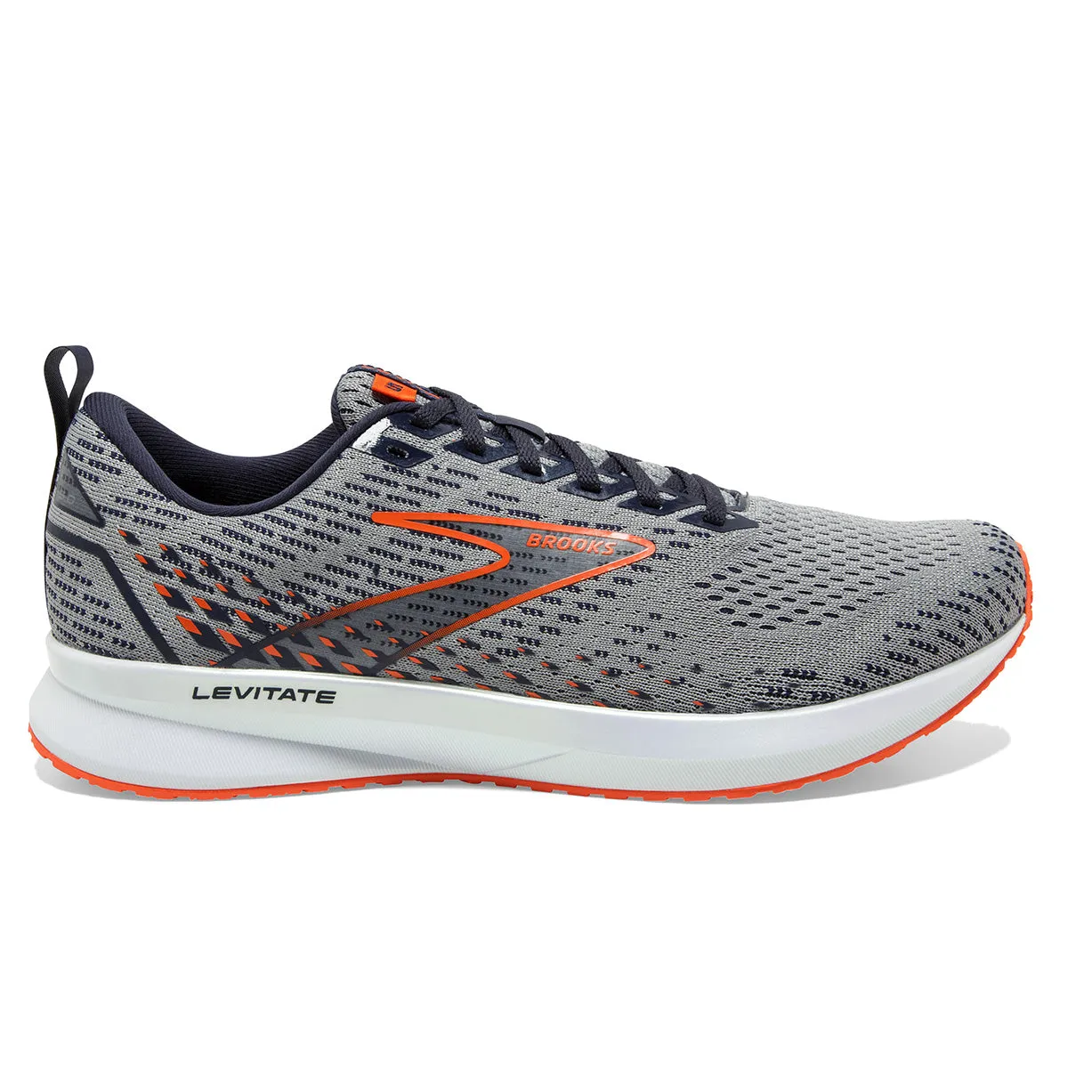 Brooks Levitate 5 Men's Athletic Shoes | Grey/Peacoat/Flame