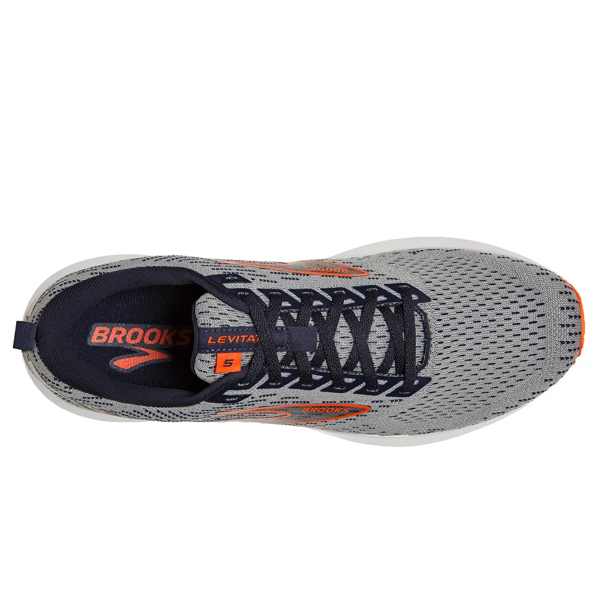 Brooks Levitate 5 Men's Athletic Shoes | Grey/Peacoat/Flame