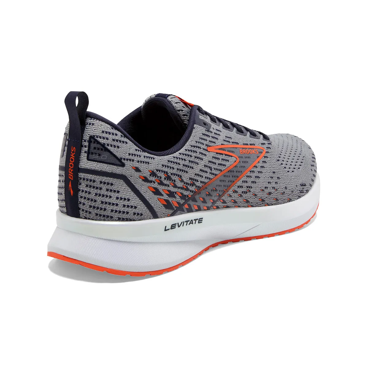 Brooks Levitate 5 Men's Athletic Shoes | Grey/Peacoat/Flame