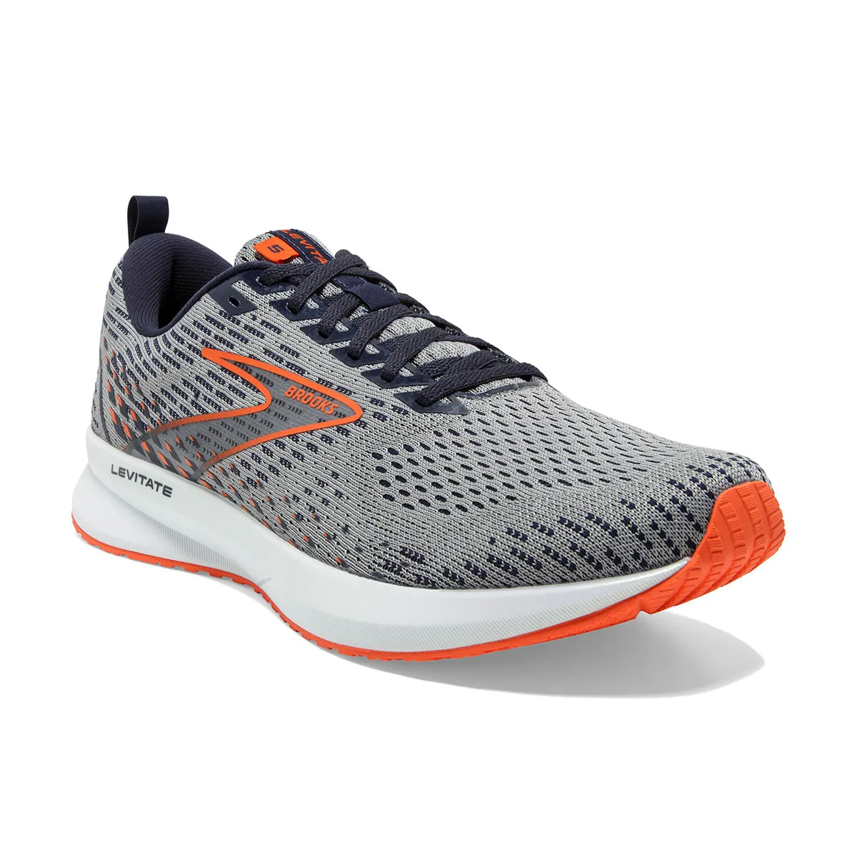 Brooks Levitate 5 Men's Athletic Shoes | Grey/Peacoat/Flame