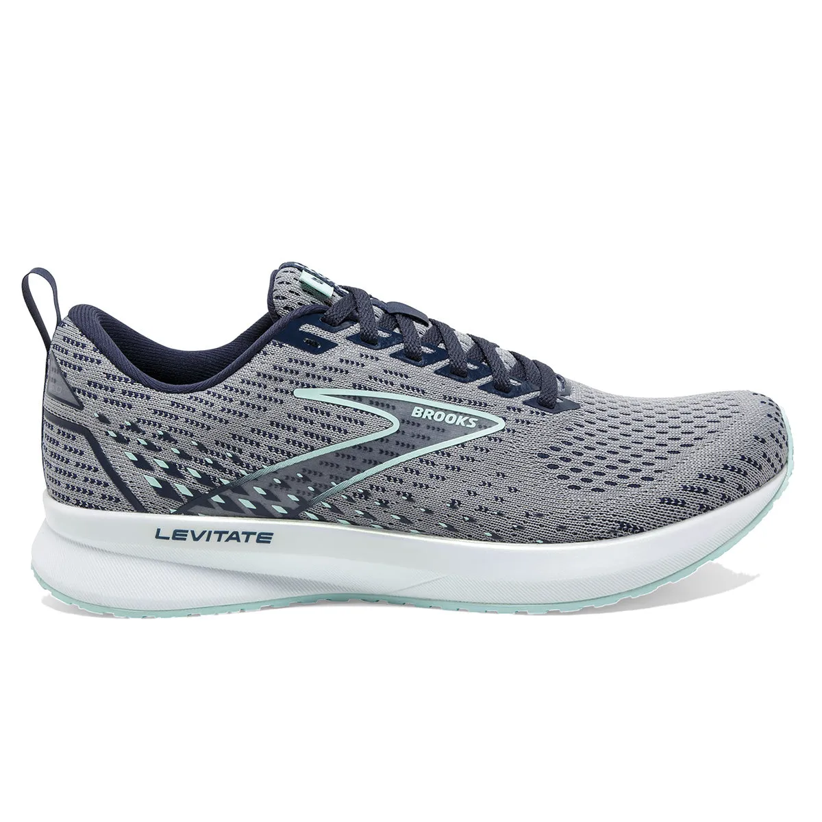 Brooks Levitate 5 Womens | Grey/Peacoat/Blue Light