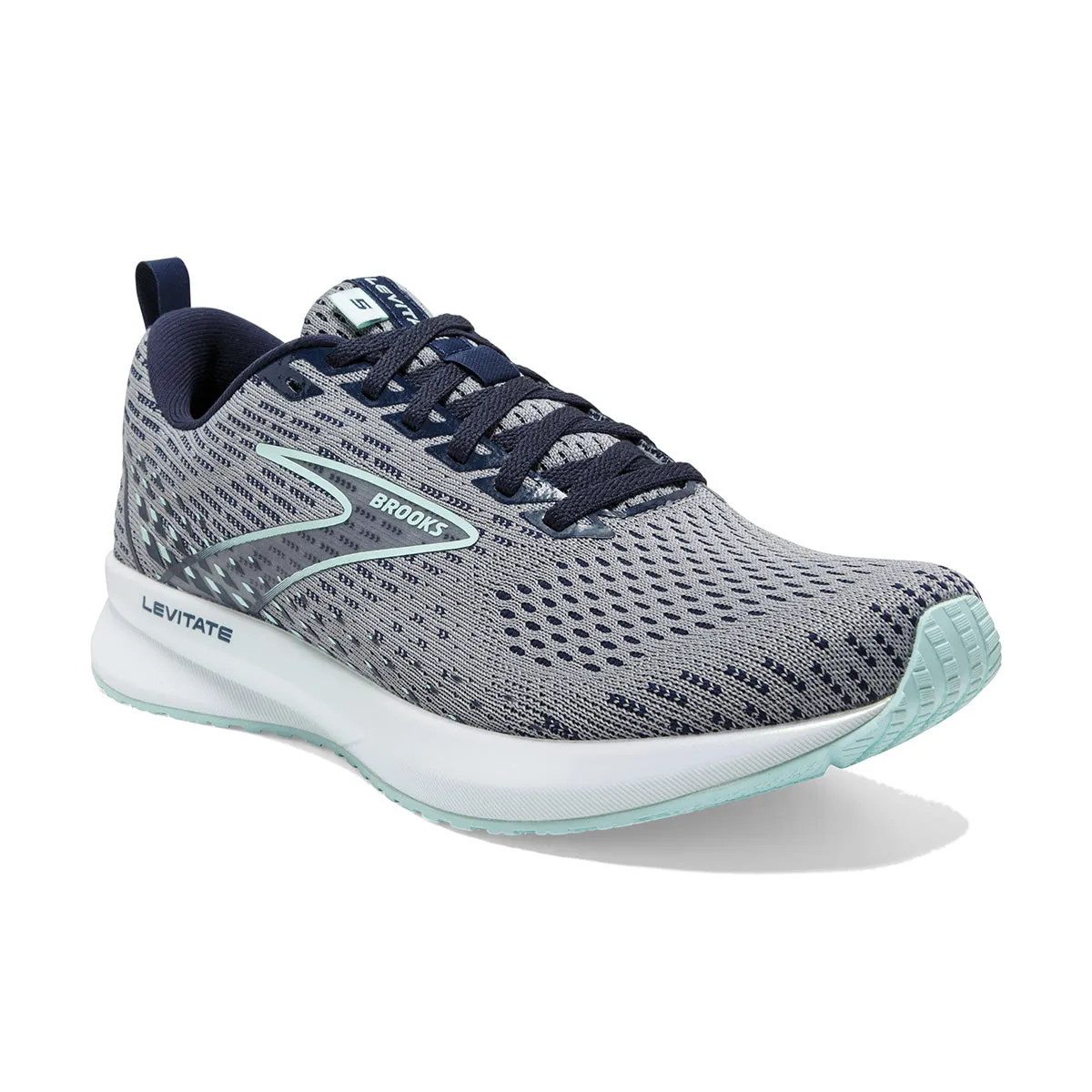 Brooks Levitate 5 Womens | Grey/Peacoat/Blue Light