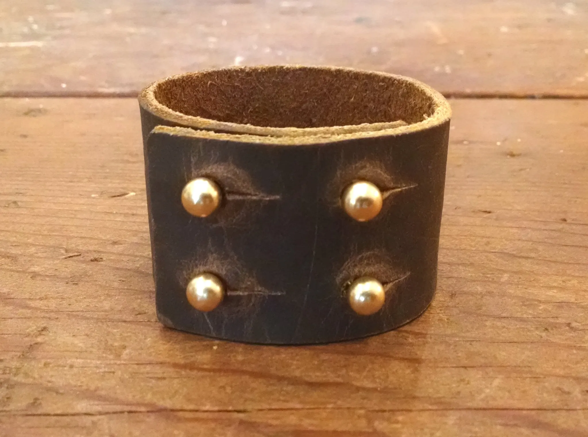 Button Leather Cuff - Four Button - Result: Button Leather Cuff - Four Button Leather Cuff - Button Cuff (One result only)